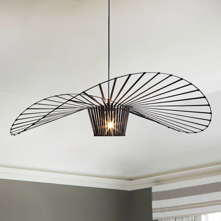 1-Light Creative Modern Chandelier with Hat Linear – Lights  display picture 1