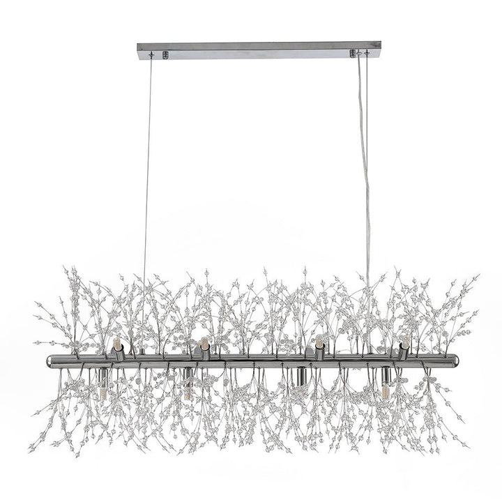 12-Light Modern Firework Crystal Chandelier Linear