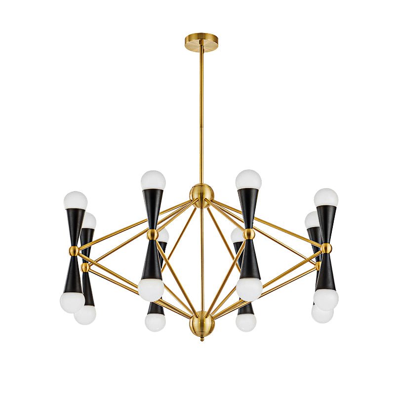 16-Light Modern Sputnik Chandeliers with Down and Up Cone Lampshade