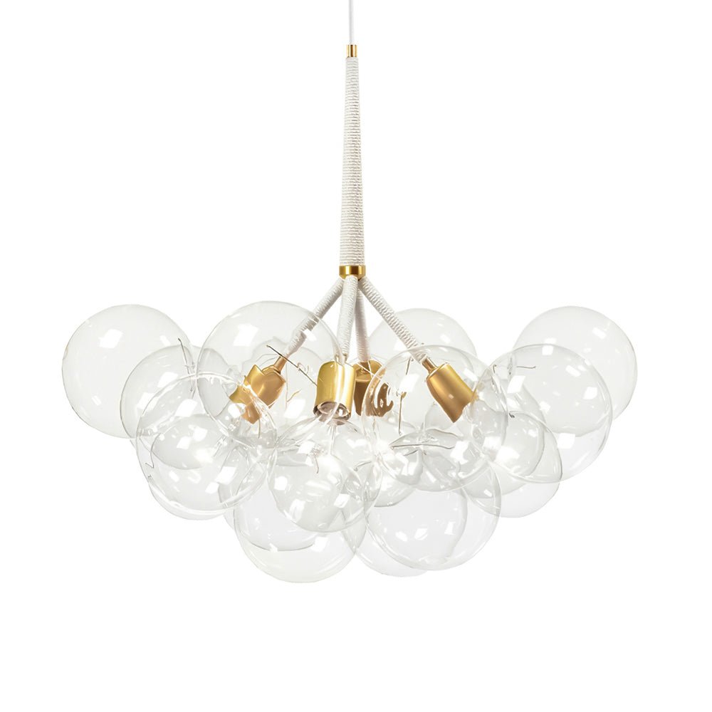 4-Light Modern Cluster Bubble Glass Chandelier