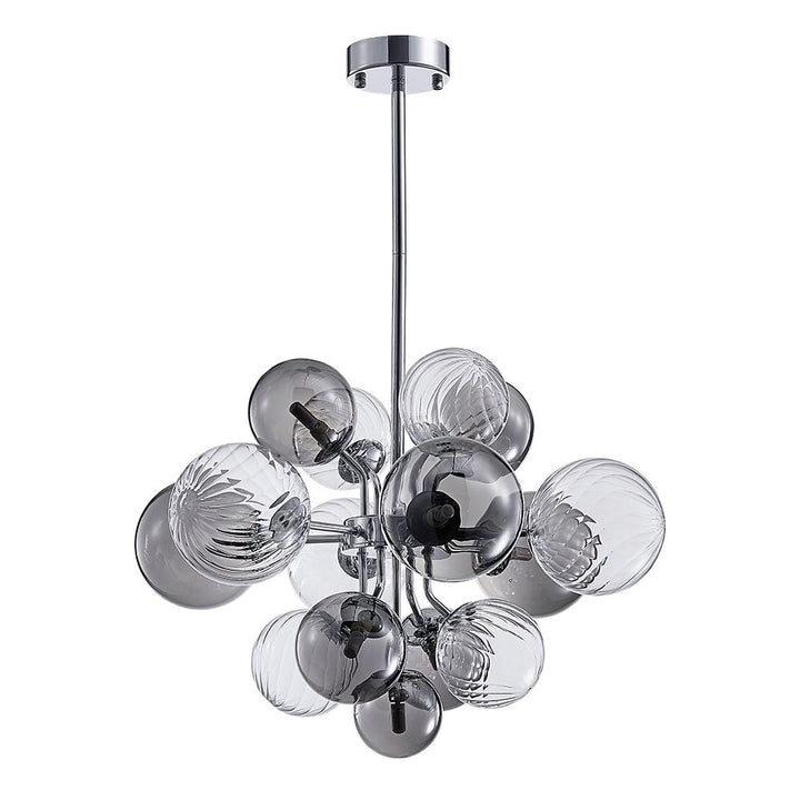 8-Light Chrome Bubble Sputnik Chandelier