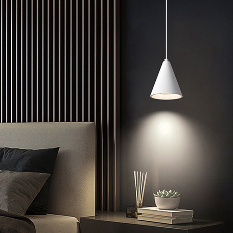 This 1-Light Mini Spot Light with Cone Shade Auto-Height Adjustable will make your space shine! Its modern black and white finishes and cone shape make it a perfect fit for any bedroom, vanity, or wall painting highlight. Plus, the auto-lifting kit in the cylindrical ceiling mount makes adjusting the hanging height a breeze! Add a touch of modern elegance to your home today.