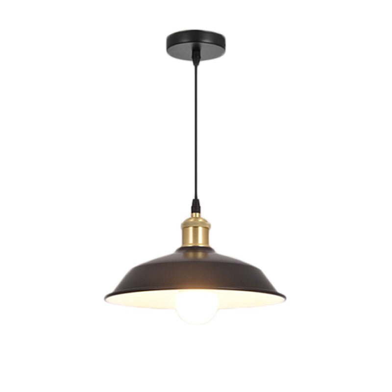 Enjoy modern industrial style with the 1-Light Modern Industrial Barn Pendant Light Cone Shade. This contemporary and cool-looking light is perfect for creating an urban loft vibe in any kitchen, dining room, or bar. With three available colors, you can find the perfect fit for your home or business. Live it up in style with the 1-Light Modern Industrial Barn Pendant Light Saucer Shade.