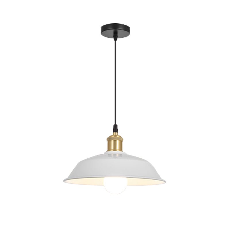 Enjoy modern industrial style with the 1-Light Modern Industrial Barn Pendant Light Cone Shade. This contemporary and cool-looking light is perfect for creating an urban loft vibe in any kitchen, dining room, or bar. With three available colors, you can find the perfect fit for your home or business. Live it up in style with the 1-Light Modern Industrial Barn Pendant Light Saucer Shade.