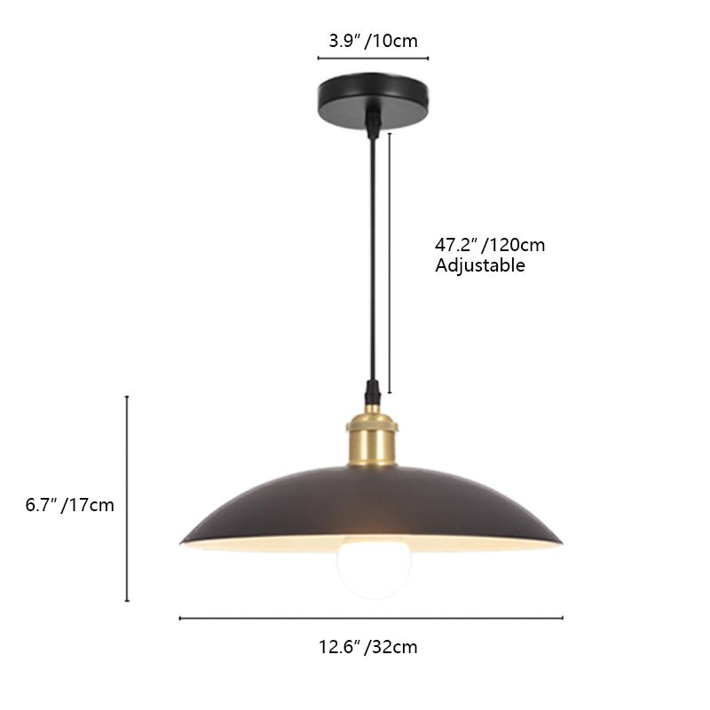 Enjoy modern industrial style with the 1-Light Modern Industrial Barn Pendant Light Saucer Shade. This contemporary and cool-looking light is perfect for creating an urban loft vibe in any kitchen, dining room, or bar. With three available colors, you can find the perfect fit for your home or business. Live it up in style with the 1-Light Modern Industrial Barn Pendant Light Saucer Shade.