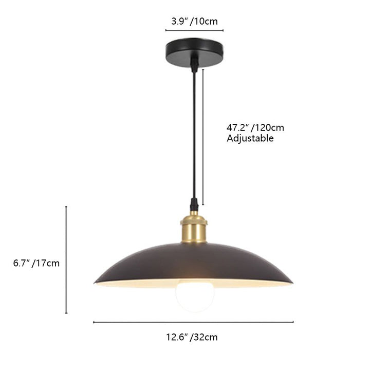 Enjoy modern industrial style with the 1-Light Modern Industrial Barn Pendant Light Saucer Shade. This contemporary and cool-looking light is perfect for creating an urban loft vibe in any kitchen, dining room, or bar. With three available colors, you can find the perfect fit for your home or business. Live it up in style with the 1-Light Modern Industrial Barn Pendant Light Saucer Shade.