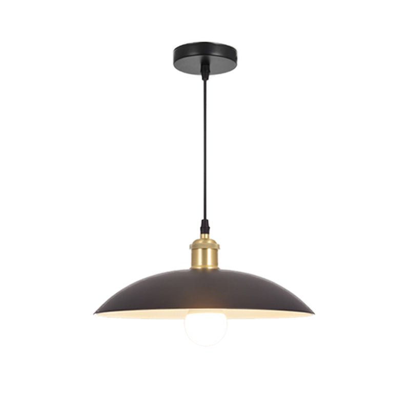 Enjoy modern industrial style with the 1-Light Modern Industrial Barn Pendant Light Saucer Shade. This contemporary and cool-looking light is perfect for creating an urban loft vibe in any kitchen, dining room, or bar. With three available colors, you can find the perfect fit for your home or business. Live it up in style with the 1-Light Modern Industrial Barn Pendant Light Saucer Shade.