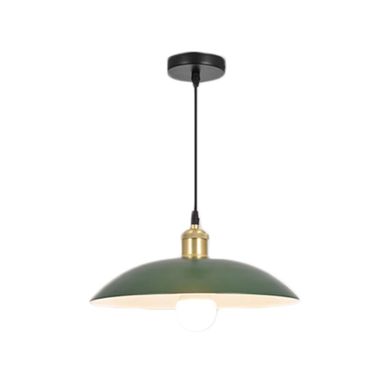 Enjoy modern industrial style with the 1-Light Modern Industrial Barn Pendant Light Saucer Shade. This contemporary and cool-looking light is perfect for creating an urban loft vibe in any kitchen, dining room, or bar. With three available colors, you can find the perfect fit for your home or business. Live it up in style with the 1-Light Modern Industrial Barn Pendant Light Saucer Shade.