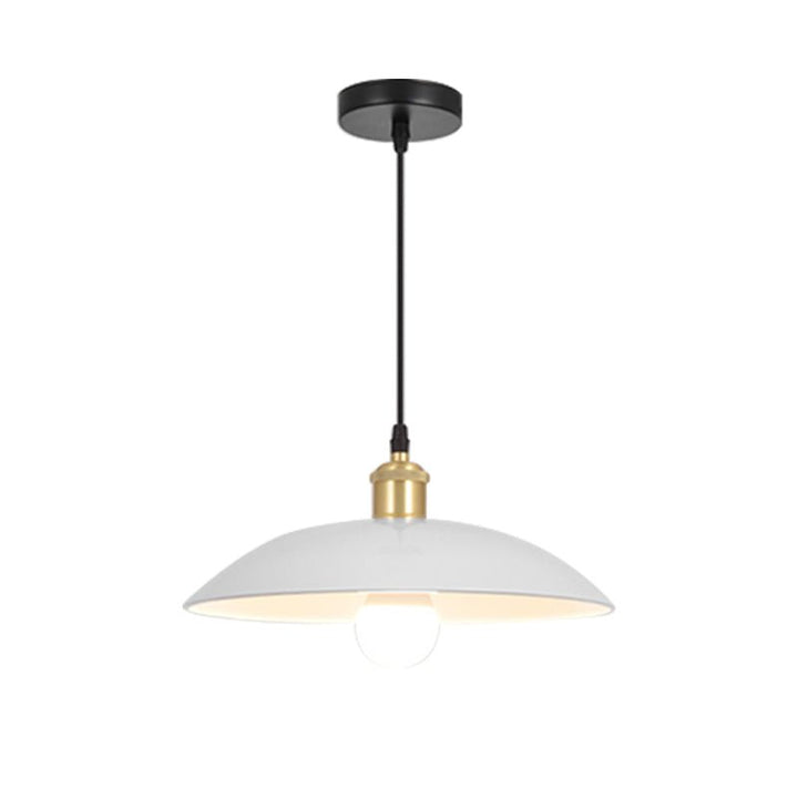 Enjoy modern industrial style with the 1-Light Modern Industrial Barn Pendant Light Saucer Shade. This contemporary and cool-looking light is perfect for creating an urban loft vibe in any kitchen, dining room, or bar. With three available colors, you can find the perfect fit for your home or business. Live it up in style with the 1-Light Modern Industrial Barn Pendant Light Saucer Shade.