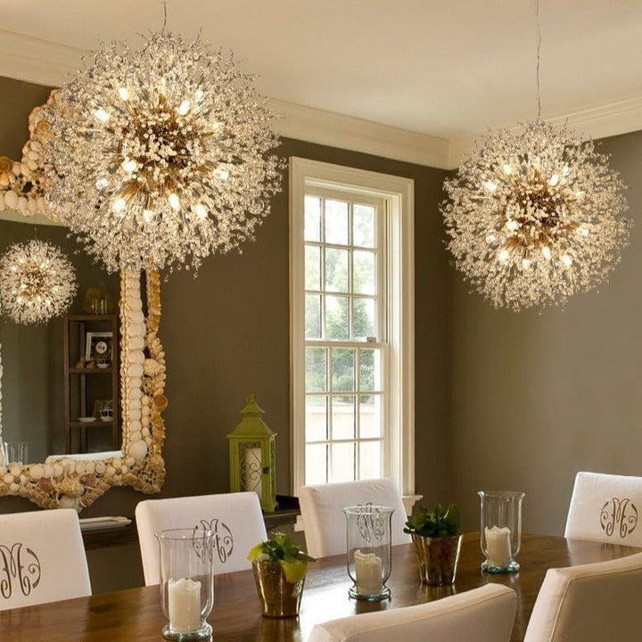 16-Light Firework Crystal Chandelier Starburst Chandelier Pendant Round