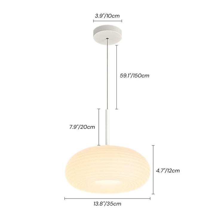 Experience the perfect blend of elegance and modernity with this stunning LED Ribbed Round Pendant Light. Its beautiful ribbed shade and fine-fluted detailing provide a sophisticated and luxurious touch to your living room or dining room. The three color temperature modes allow you to customize the light to your desired atmosphere. Make this piece the star in your home.