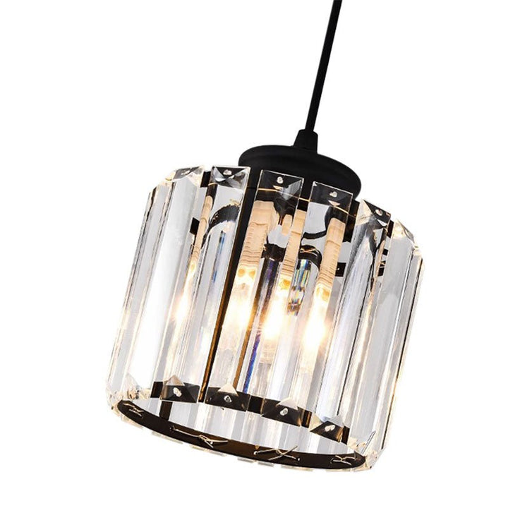 3-Light Linear Pendant Light with Cylinder Crystal Shades