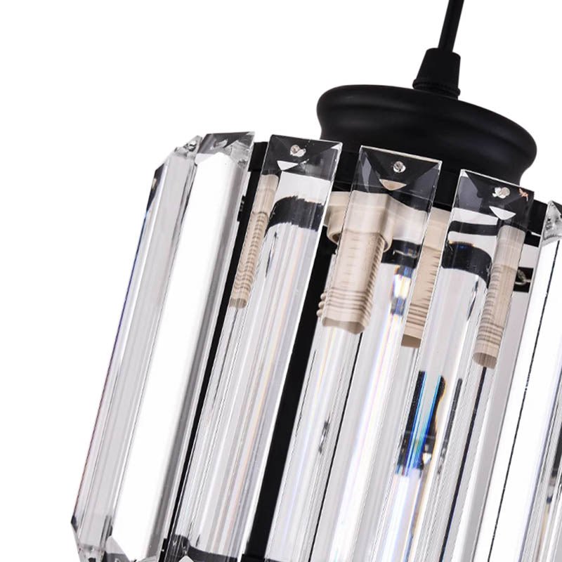 3-Light Linear Pendant Light with Cylinder Crystal Shades