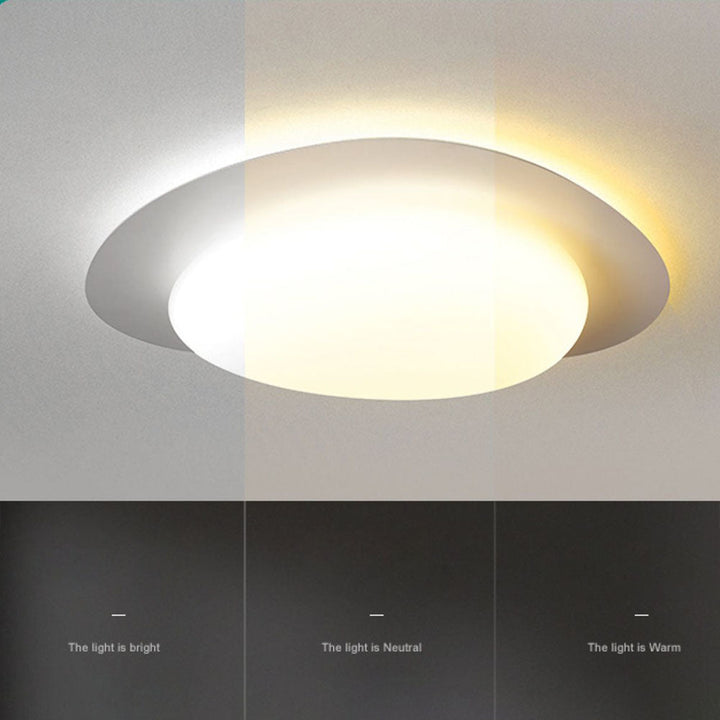 46W LED Cobblestone Flush Mount Ceiling Light 18.9in White