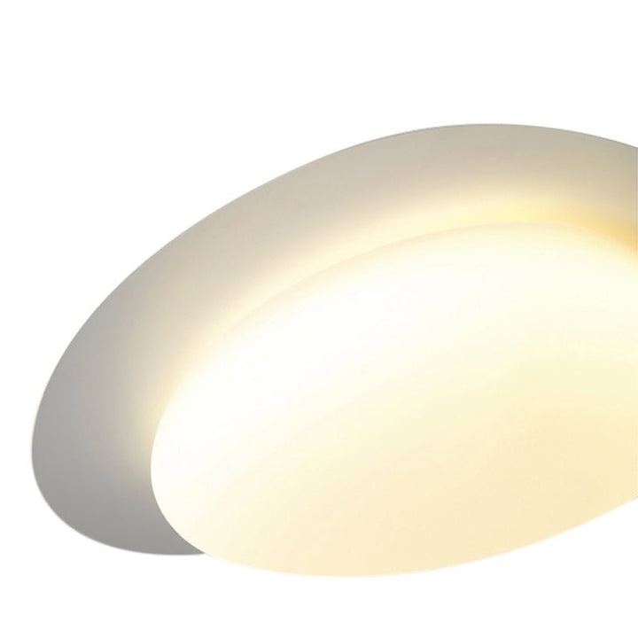 46W LED Cobblestone Flush Mount Ceiling Light 18.9in White