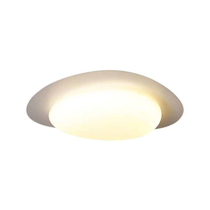 46W LED Cobblestone Flush Mount Ceiling Light 18.9in White