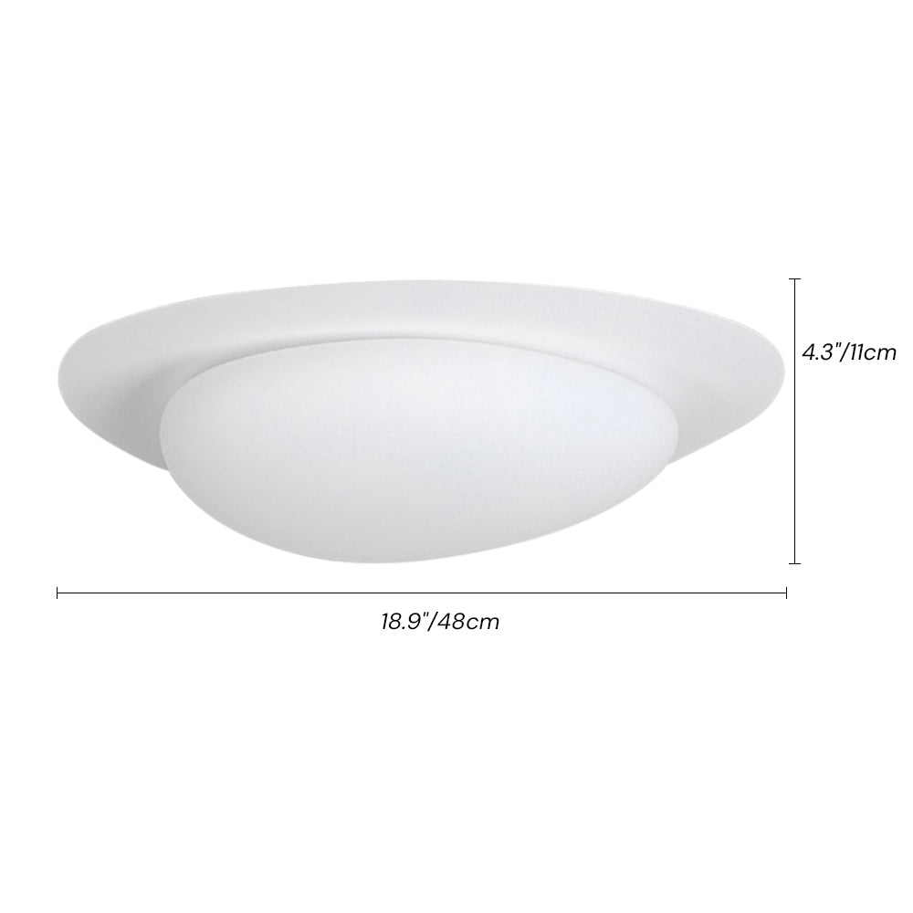 This sleek and modern 46W LED Cobblestone Flush Mount Ceiling Light will add a minimalist touch to any room. With an adjustable color temperature from 3000K to 6000K, it emits soft light to create a cozy atmosphere. Perfect for bedrooms, kid's rooms, and nurseries.