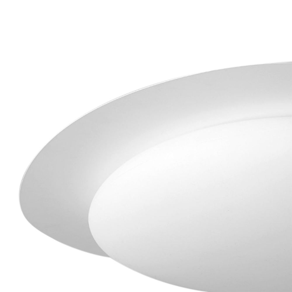 46W LED Cobblestone Flush Mount Ceiling Light 18.9in White