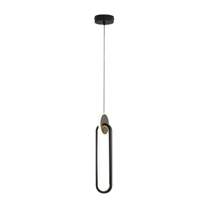 Contemporary Oval Ring LED Pendant Light with 3 Color Temperature Options