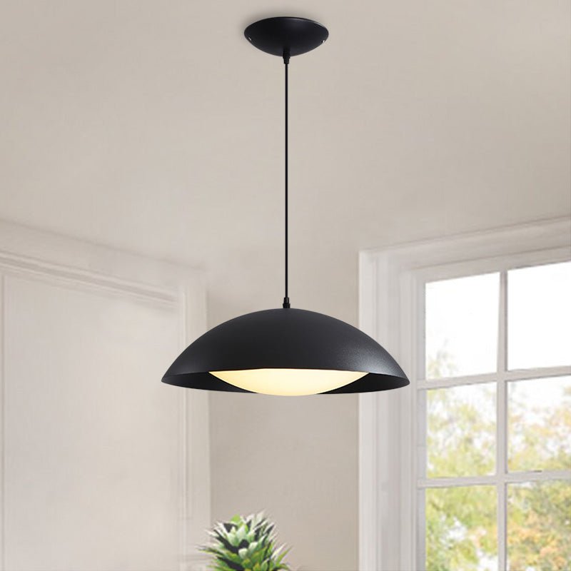 Modern 12W LED Saucer Dome Pendant Lighting 13.8in Dining Room Pendant