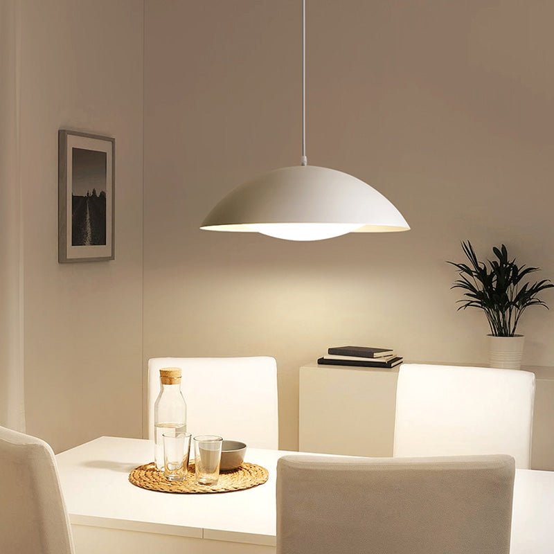 Modern 12W LED Saucer Dome Pendant Lighting 13.8in Dining Room Pendant