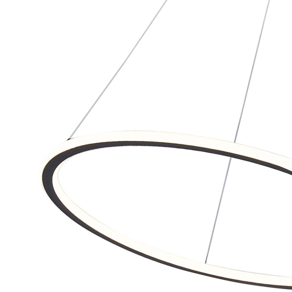 Modern LED Circle Chandelier Pendant Light 60W Dimmable