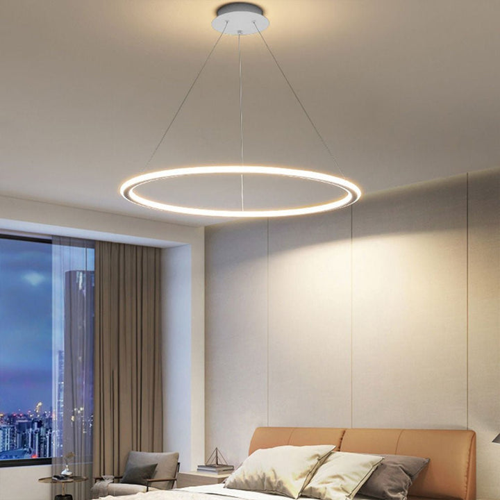 Modern LED Circle Chandelier Pendant Light 60W Dimmable