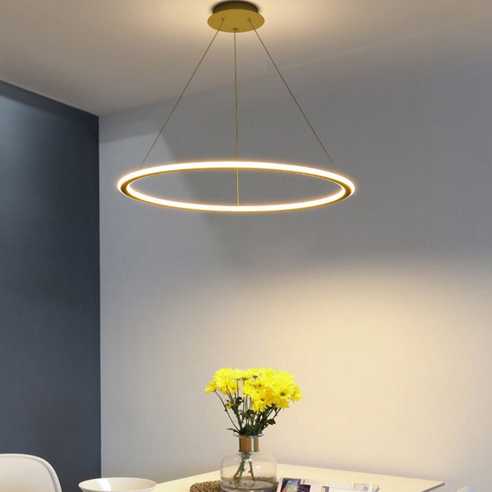 Modern LED Circle Chandelier Pendant Light 60W Dimmable