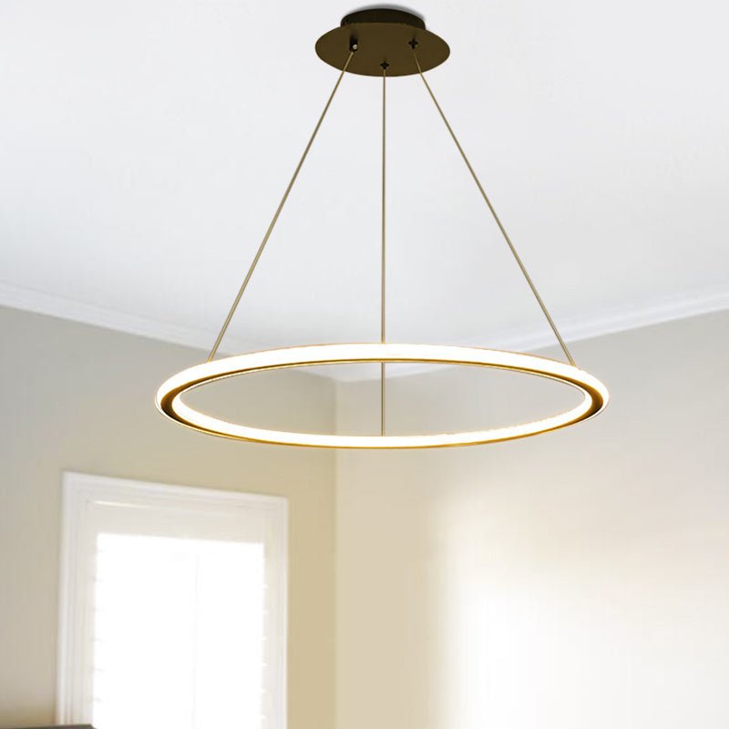 Modern LED Circle Chandelier Pendant Light 60W Dimmable