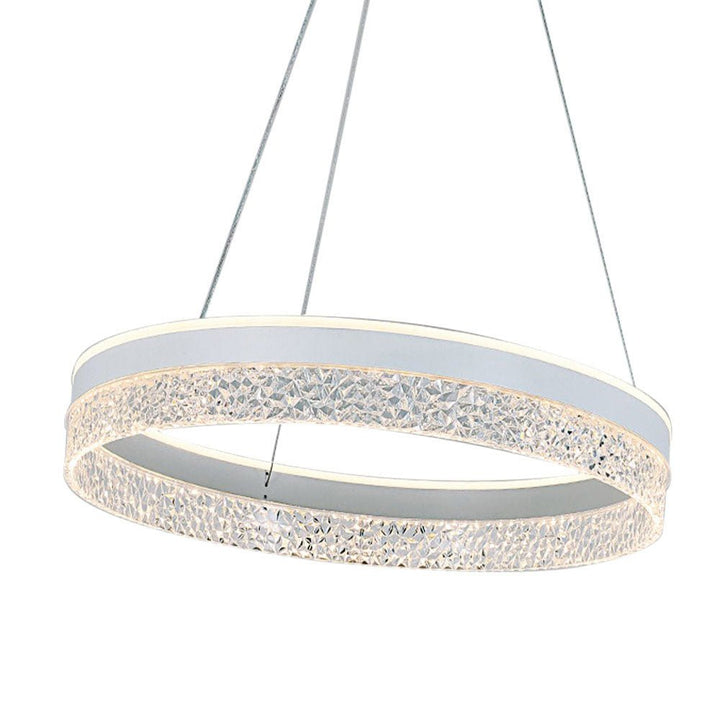 Modern 57W Led Ring Chandelier Integrated LED with 3 Color Temperature Modes