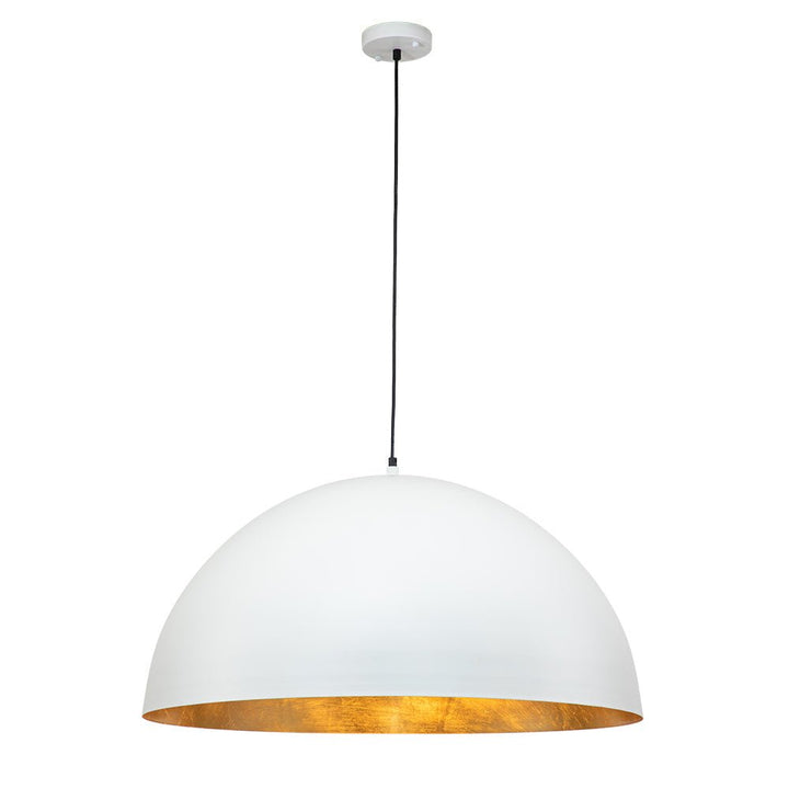 Oversized Dome Pendant in Matte White