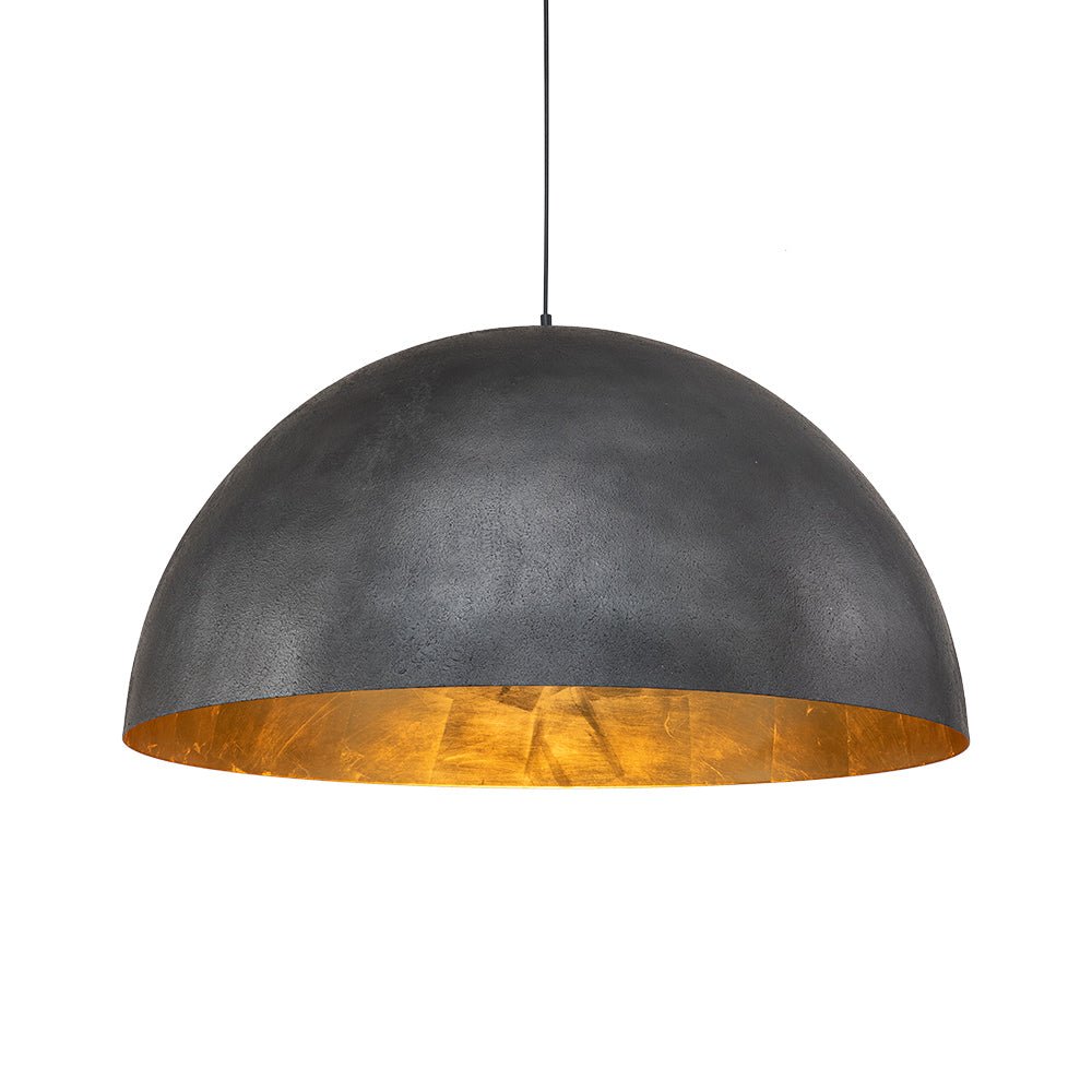 Transform your home into a timeless masterpiece with this oversized dome pendant. Its eye-catching texture and hand-crafted dotted detailing are complemented by the golden inner surface, creating a statement piece that will take any room to the next level. Hang this luxurious pendant over your dining table or kitchen island for a dramatic effect.