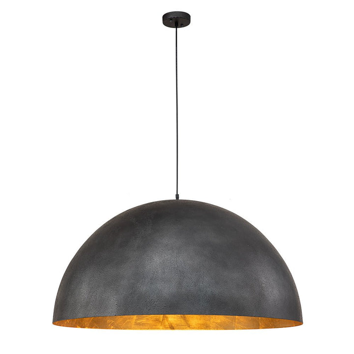 Transform your home into a timeless masterpiece with this oversized dome pendant. Its eye-catching texture and hand-crafted dotted detailing are complemented by the golden inner surface, creating a statement piece that will take any room to the next level. Hang this luxurious pendant over your dining table or kitchen island for a dramatic effect.